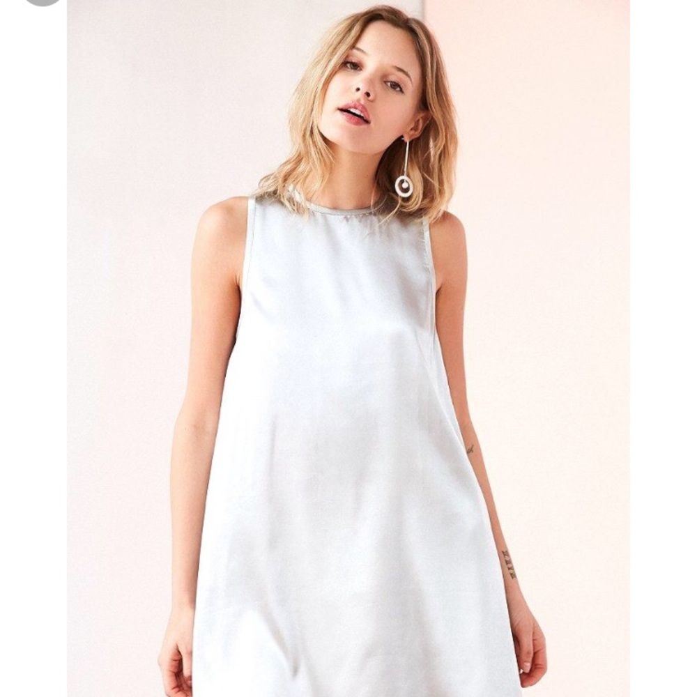 Urban outfitters kimichi blue satin silver dress